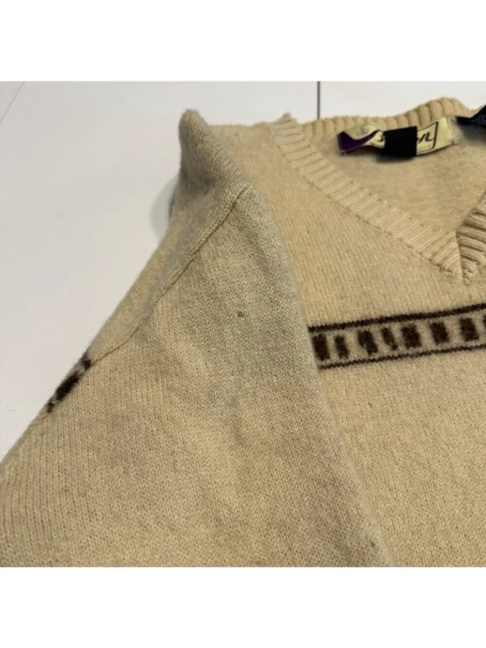 Vintage Burton Snowboards Virgin Wool Sweater Mens Large V Neck